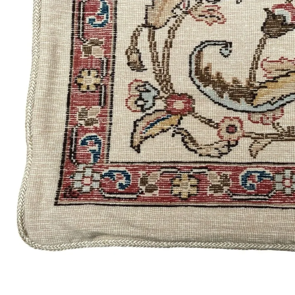 (1) Rare Ralph Lauren Northern Cape Tapestry Pillow Sham Double Sided Zip Cotton